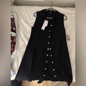 For Cynthia Black Sleeveless Dress